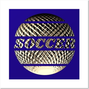 Soccer ball gold Posters and Art